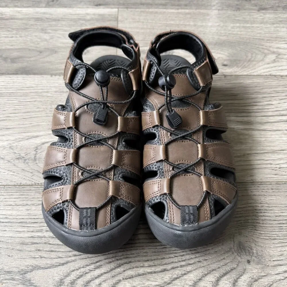 Khombu Travis Men’s Closed Toe Adjustable Strap Fisherman Sandals - Size 9M